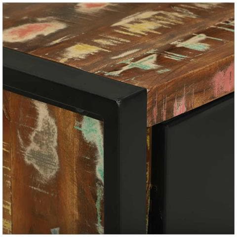 Mobile Lavabo con porta Marrone Legno massello di recupero - Foto 9