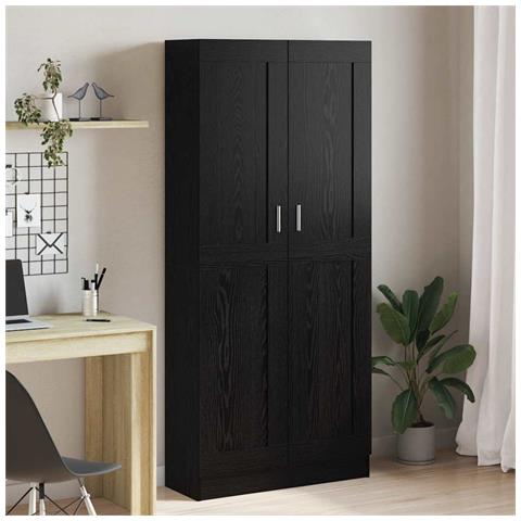 Armadio per Libri Rovere nero 82.5 x 30.5 x 185 cm - Foto 2