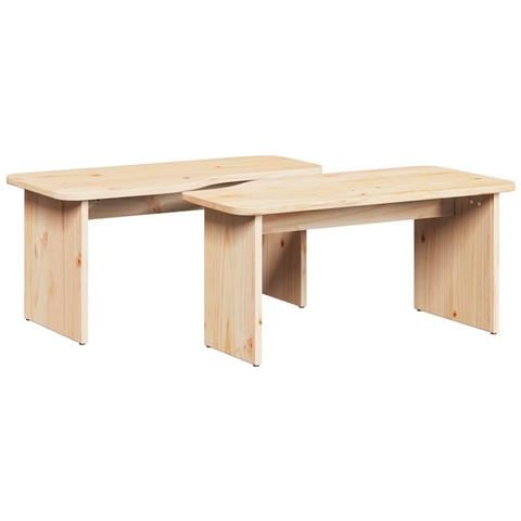 Tavolino da salotto 2 pcs Naturale 100 x 69 x 35.5 cm - Foto 1