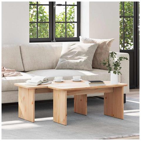 Tavolino da salotto 2 pcs Naturale 100 x 69 x 35.5 cm - Foto 2