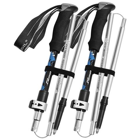 Set Di Bastoncini Da Trekking Pro A 5 Sezioni: Lega Di Alluminio, Pieghevoli, Estensibili Per Escursioni E Avventure All'aperto Black - Foto 1
