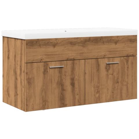 Mobile da Bagno con Lavabo Integrato Rovere Artigianale - Foto 1