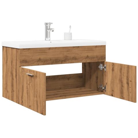 Mobile da Bagno con Lavabo Integrato Rovere Artigianale - Foto 2