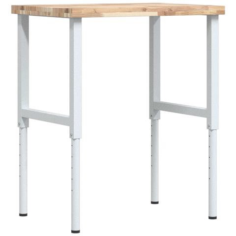 Banco Lavoro 80x60x(73-99,5) cm Legno di Faggio Rettangolare - Foto 1