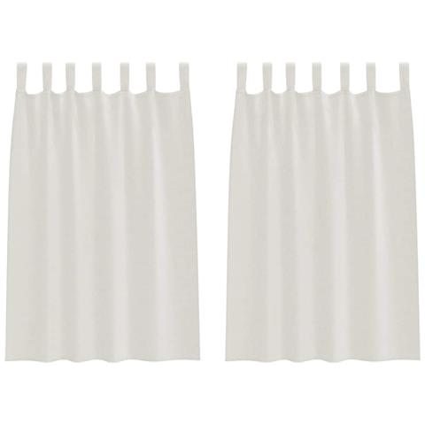 Tende con tende 2 pcs Crema 140x140cm Poliestere - Foto 1