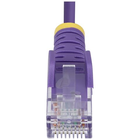 Cavo Ethernet CAT6 Viola da 10m; Patch UTP con Plug RJ45 Antigroviglio e Rilievi di Trazione, Cavo Lan Slim in Rame Puro 28AWG, Sottoposto a test Fluke - Foto 2