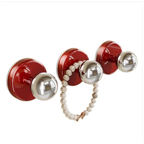 Set Di 3 Maniglie Autoadesive Senza Foratura Per Cucina, Frigorifero, Armadietto, Bagno Red - Foto 1