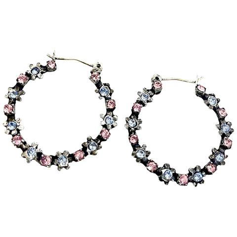 Cerchio Multifiore In Argento 10µ E Cristalli Sw - Foto 1