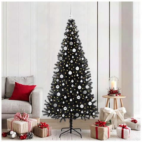 Albero di Natale con 300 LED con supporto Nero 210 cm PVC - Foto 2