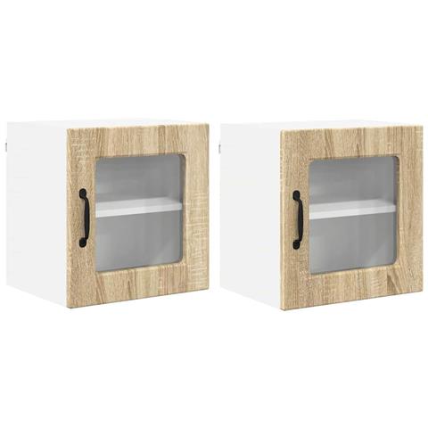 Pensile cucina con porta 2 pcs Rovere Sonoma 40 x 31 x 40 cm - Foto 1