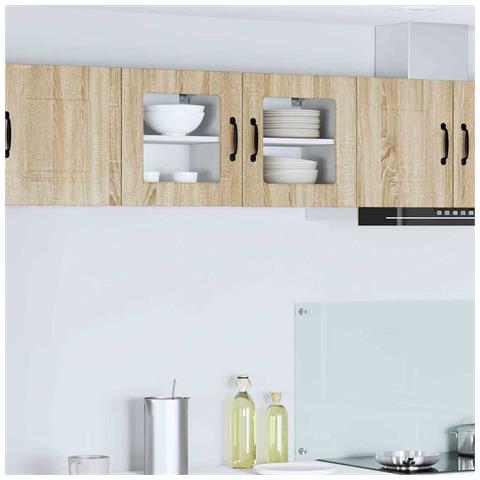 Pensile cucina con porta 2 pcs Rovere Sonoma 40 x 31 x 40 cm - Foto 2