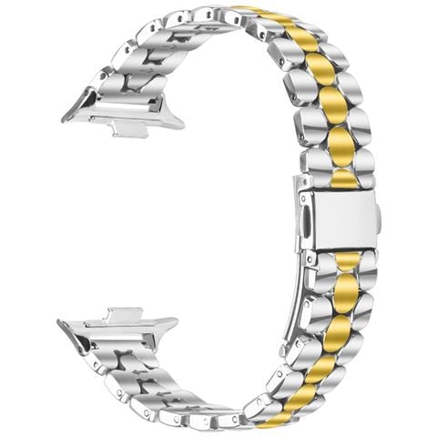 Cinturino In Acciaio Inossidabile Con Perle Compatibile Con Xiaomi 8 Pro / 9 Pro /redmi Watch 4/5 Silver+gold - Foto 1
