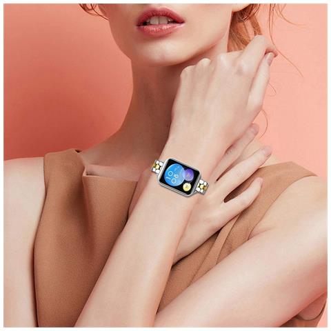 Cinturino In Acciaio Inossidabile Con Perle Compatibile Con Xiaomi 8 Pro / 9 Pro /redmi Watch 4/5 Silver+gold - Foto 5