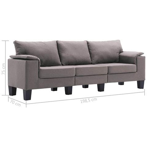 Divano Talpa 3 Posti Tessuto - Foto 7