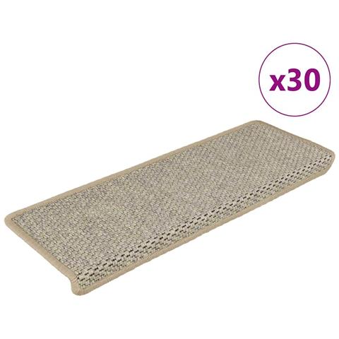 Tappeti Autoadesivi Scale Aspetto Sisal 30 pz 65x21x4 cm Verdi - Foto 1