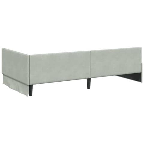 Struttura Letto Angolare con Materasso 2 pcs Grigio chiaro - Foto 9