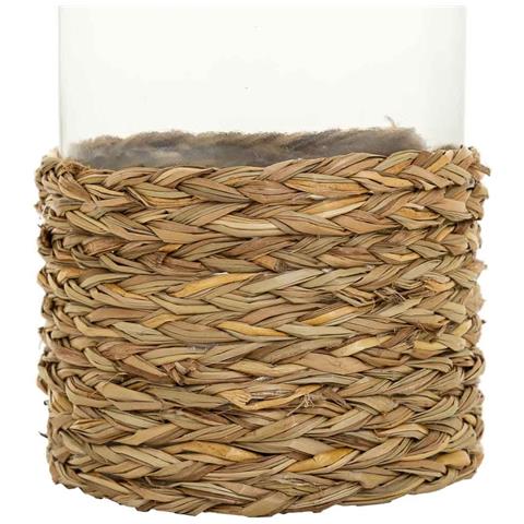 Vaso In Vetro E Corda In Carta Marrone D10,5x20h - Foto 6