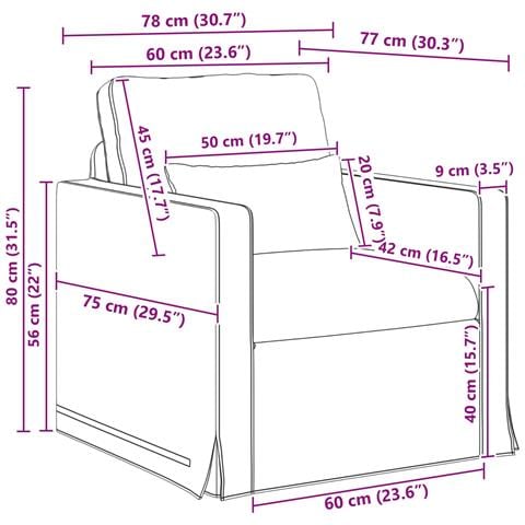 Divano 2 pcs Blu 158 x 78 x 80 cm Tessuto - Foto 9