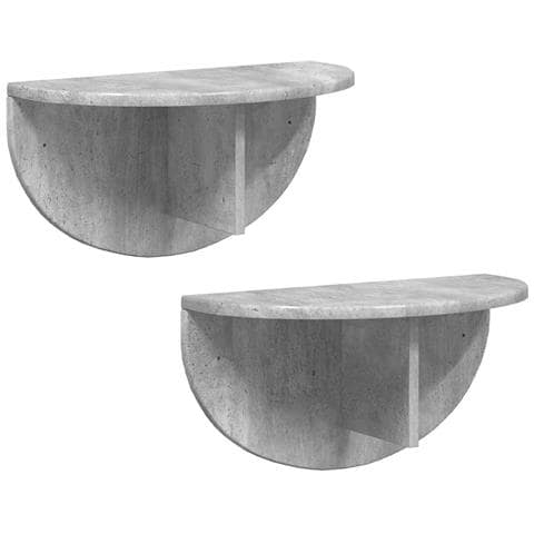 Scaffale da parete 2 pcs Grigio cemento 48 x 24 x 24 cm - Foto 1