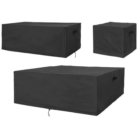 Set 3 Teli Protettivi Luxury Per Set Modulare Outdoor — Nero Impermeabile - Foto 1