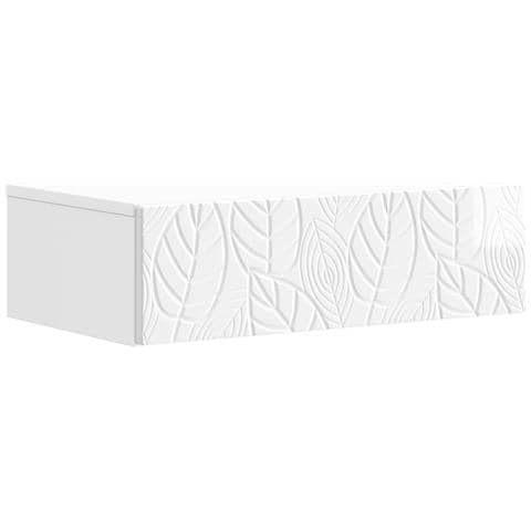 Tavolino da Parete Laterale Bianco Lucido 87,5 x 34,5 x 17 cm - Foto 1