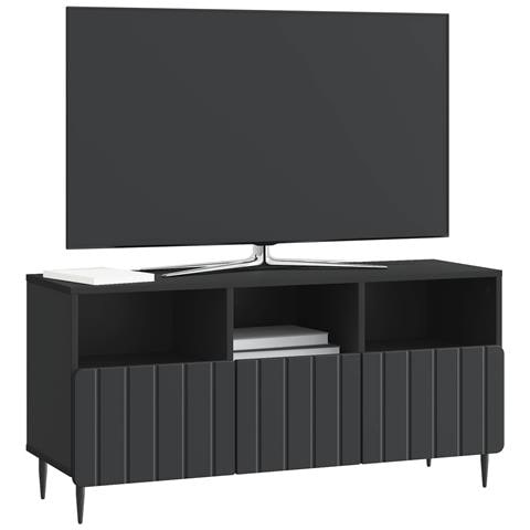 Mobile TV Nero 102 x 34,5 x 50 cm Legno ingegnerizzato - Foto 2