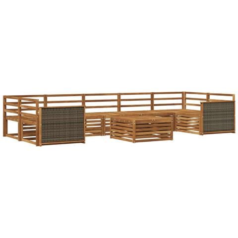Set di divani da esterno 8 pcs Naturale - Foto 1
