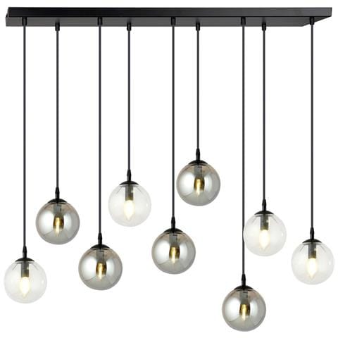 Lampada A Sospensione Cosmo In Acciaio Nero Con Sfere In Vetro - Foto 1