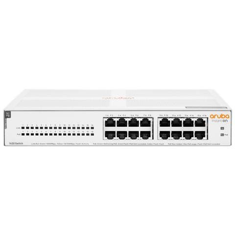 Aruba Networking Aruba Instant On 1430 16G Class4 PoE 124W Non gestito L2 Gigabit Ethernet (10/100/1000) Supporto Power over Ethernet (PoE) 1U Bianco - Foto 1