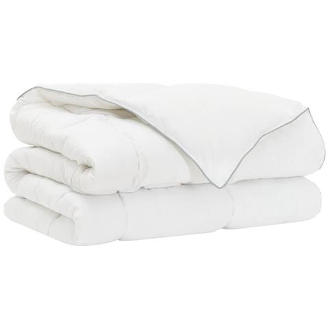 Set Duvet e Cuscino da Letto Bianco 200 x 220 cm Fibra di bambù - Foto 1