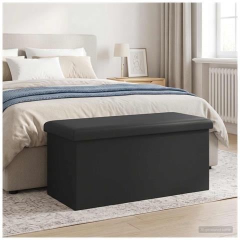 Panchina di stoccaggio pieghevole Grigio PVC - Foto 2