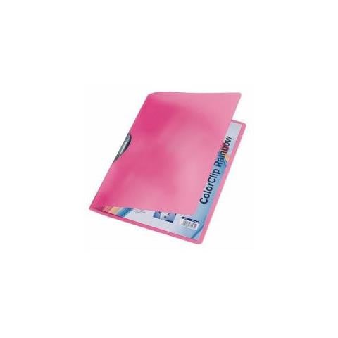 Raccoglitore di presentazione Leitz ColorClip - A4 - 210 mm Larghezza x 297 mm Lunghezza Dimensione Foglio - 30 Capacità Fogli - Fermaglio Chiusura - Polipropilene - Rosso traslucido - 6 / Pacco - Foto 1