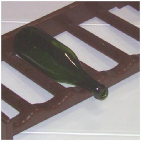 Cantinetta Portabottiglie 6 Posti, Polipropilene, 60x30xh. 12 Cm Marrone - Foto 4