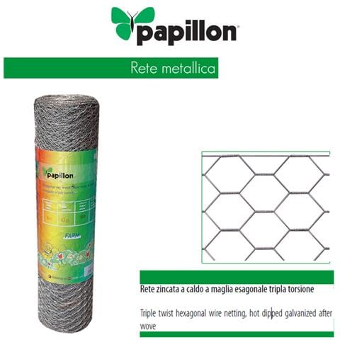 Rete zincata a caldo a maglia esagonale tripla torsione 1,50x25M mm 50x4 N - Foto 1
