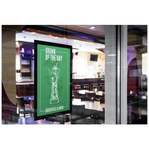 Duraframe Sun A4 Cornice Auto-fissante Magnetico Resiste Uv A4 Nero 2pz - Foto 1