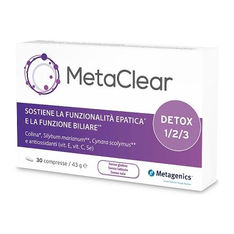 Metaclear Integratore Pulizia Del Fegato Metagenics 30 Compresse - Foto 2