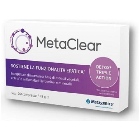 Metaclear Integratore Pulizia Del Fegato Metagenics 30 Compresse - Foto 1