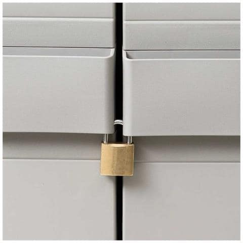 Armadietto da Giardino a 3 Ripiani Nero e Grigio - Foto 2