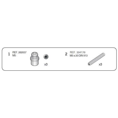 Attacchi Pin System Kawasaki Kw1 Attrezzatura 2009-2012 - Foto 2