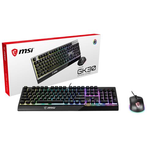 Tastiera e Mouse Gaming USB Meccanica Vigor GK30 Combo Retroilluminata Colore Nero - Foto 5