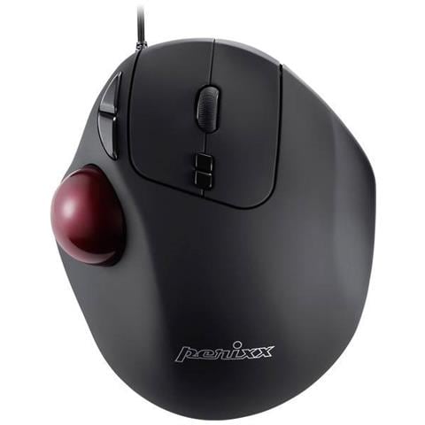 Perimice-517 D Trackball Usb Laser Ergonomico, Track Ball Integrato Nero - Foto 1