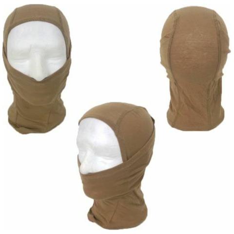 Passamontagna 1 Foro Balaclava Collare Multiuso Sottocasco Militare Tan - Foto 2