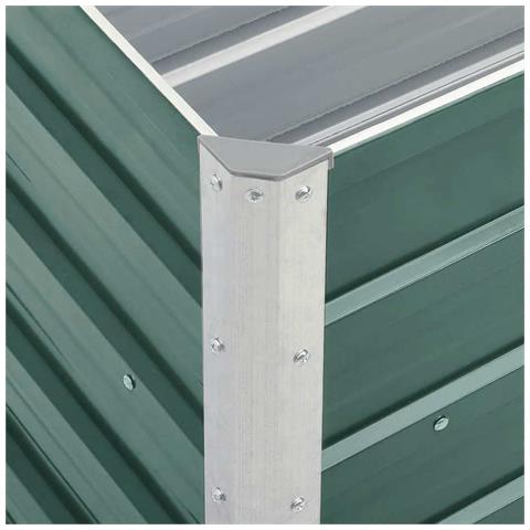 Fioriera Per Giardino In Acciaio Zincato 240x40x45 Cm Verde - Foto 6