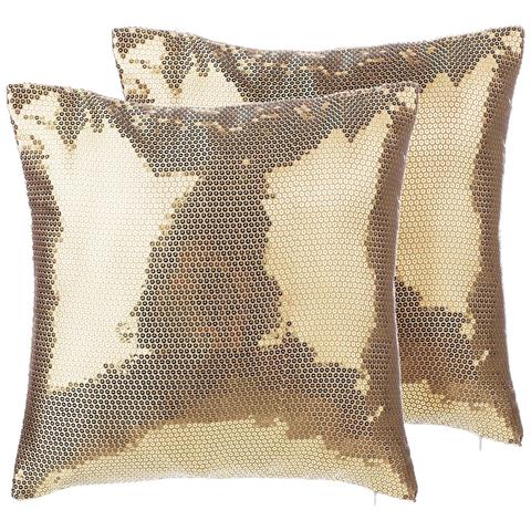 Set Di 2 Cuscini Decorativi Color Oro 45x45cm Aster - Foto 11