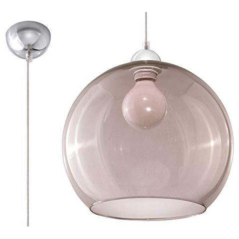 Ball - Lampadario A Sospensione In Vetro, Colore: Grafite Cromato - Foto 1