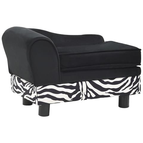 Divano per Cani Nero 57x34x36 cm in Peluche - Foto 1