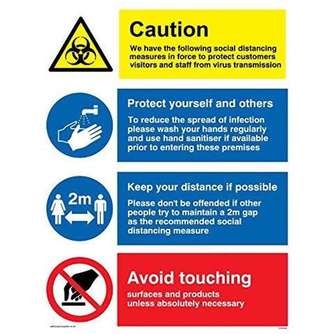 Vichingo Segni Sociale Misure Per Il Segno Di Vendita Al Dettaglio E Le Imprese Le Distanze - Vinile Autoadesivo - Foto 1