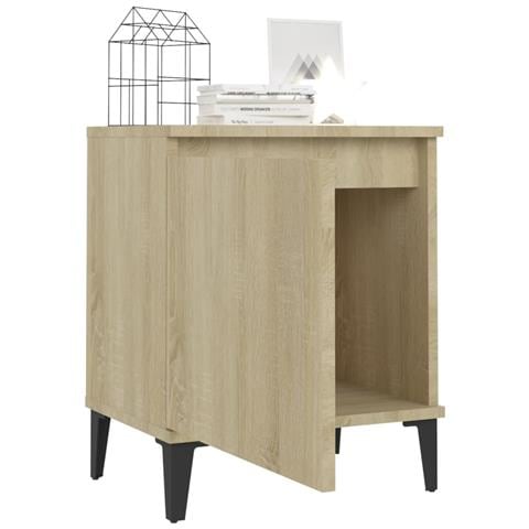 Comodini con Gambe in Metallo Rovere Sonoma 40x30x50 cm - Foto 8