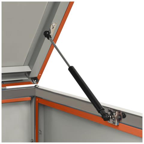 Copri Bidoni Pattume Quadruplo 276,5x77,5x112,5 cm Acciaio Inox - Foto 10