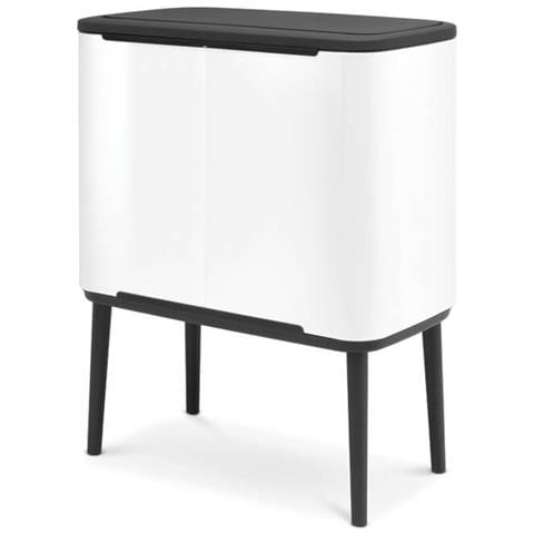 313523 bidone per la spazzatura 33 L Rettangolare Acciaio inox Nero, Bianco - Foto 14